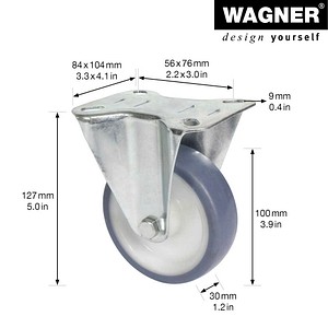 4001073047325 - Transportgeräte-Bockrolle RO 8600 grau 4001073047325 WAGNER design yourself