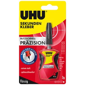 UHU Sekundenkleber 34340 Präzision, 3g, permanent 4026700343403 UHU 3 Gramm