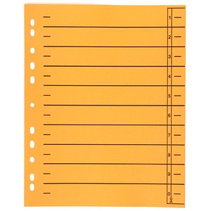 4018924915061 - Trennblätter DIN A4 0-9 orange 230 g m² 100 Blatt 4018924915061 - Trennblätter DIN A4 0-9 orange 230 g m² 100 Blatt