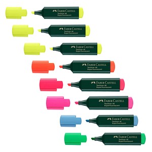 4005402548484 - 8er-Set Textmarker von FABER-CASTELL 3 x gelb je 1x orange rot rosa blau grün lila 4005402548484 - 8er-Set Textmarker von FABER-CASTELL 3 x gelb je 1x orange rot rosa blau grün lila