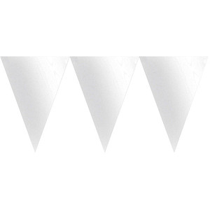 0013051492991 - 0 amscan® Girlanden Wimpelkette weiß weiß