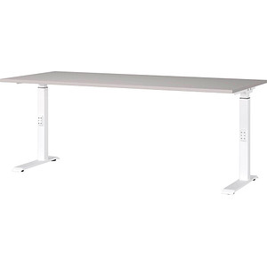 4005949791268 - Schreibtisch DOWNEY 7912-617 manuell höhenverstellbar 68-91cm (H) 180cmx80cm (BxT) rechteckig kaschmir Weiß 4005949791268 4005949791268 - Schreibtisch DOWNEY 7912-617 manuell höhenverstellbar 68-91cm (H) 180cmx80cm (BxT) rechteckig kaschmir Weiß 4005949791268