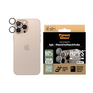 5715685003035 - 0 PanzerGlass® Hoops™ Transparent Kameraschutz für iPhone 16 Pro & iPhone 16 Pro Max