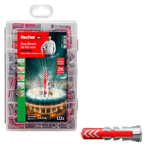 fischer Meister-Box - DuoPower 2K Universaldübel-Sortiment Ø 6/8/10 mm 30/40/50 mm, 132 Stück