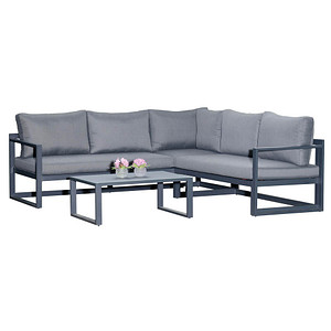 4028041973172 - Loungegruppe Sunny Smart Horizon grau anthrazit Metall Aluminium 11-teilig 4028041973172 Müsing