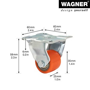 4001073398519 - Transportgeräte-Bockrollen MINI Rad-Ø 35 mm VE 4 Stk Bockrolle Wagner 4001073398519 - Transportgeräte-Bockrollen MINI Rad-Ø 35 mm VE 4 Stk Bockrolle Wagner