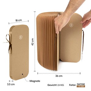 3660141968736 - Paperflow faltbarer Sitzhocker Wabenkarton Sitzkissen aus Kunstleder Ø 300 mm x H 420 mm bis 300 kg braun 3660141968736 - Paperflow faltbarer Sitzhocker Wabenkarton Sitzkissen aus Kunstleder Ø 300 mm x H 420 mm bis 300 kg braun