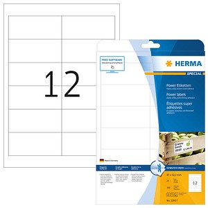 4008705109079 - HERMA Etiketten A4 97x423 mm weiß extrem stark haftend Papier matt 300 St - Weiß - Rechteck - Dauerhaft - Papier - Matte - Laser Inkjet 4008705109079 - HERMA Etiketten A4 97x423 mm weiß extrem stark haftend Papier matt 300 St - Weiß - Rechteck - Dauerhaft - Papier - Matte - Laser Inkjet