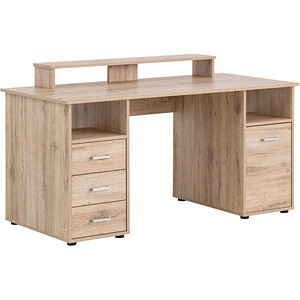 4027181114254 - Schreibtischkombination Niels light 701703 867cm (H) 150cmx70cm (BxT) rechteckig wildeiche   wildeiche 4027181114254 MÖBELP