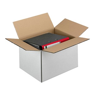 Nestler Wellpapp-Faltkartons 2-wellig weiß 44,3 x 32,3 x 27,8 cm Außenmaß, 20 St.