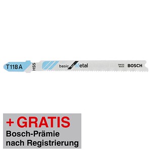 3165140007290 - AKTION 5 BOSCH T 118 A Stichsägeblätter mit Prämie nach Registrierung