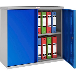 5032548007277 - SCL0891GBK Stahlschrank Klein grau blau m Schlüssel-Schloss (B x H x T) 915 x 830 x 370 mm mit Schlüsselschloss