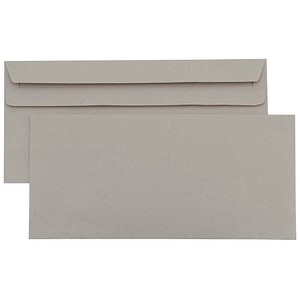 0726529059434 - Briefumschläge DIN lang ohne Fenster grau selbstklebend 1000 St