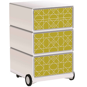 PAPERFLOW easyBox Vintage Rollcontainer weiß, bunt 60859 4 Auszüge 39,0 x 43,6 x 64,2 cm
