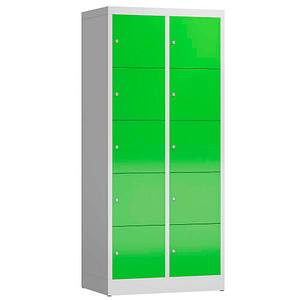 4061815858213 - Schließfachschrank ClassiX gelbgrün lichtgrau X-523525 10 Schließfächer 800 x 500 x 1800 cm 4061815858213 LÜLLMANN