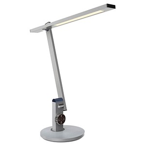 3660141963687 - meet powered by Paperflow BENTO LED-Tischleuchte Gebürstetes Silber 600 lm (900 Lux) verstellbarer Gelenkarm CCT-Modus