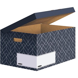 Bankers Box Archivboxen Bankers Box Décor Serie mitternachtsblau/weiß 36,7 x 57,0 x 29,5 cm, 5 St.