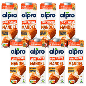 alpro® OHNE ZUCKER Mandeldrink 8 x 1,0 l