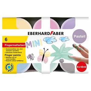 Faber-Castell Fingerfarbe Pastell 40ml sortiert 4087205786041 Faber-Castell 6 Stück