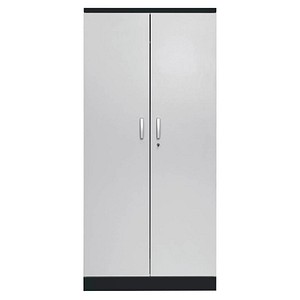 4260090172247 - Aktenschrank 100129 Holz Stahl abschließbar 5 OH 92 x 195 x 42 cm lichtgrau schwarz 4260090172247 100129