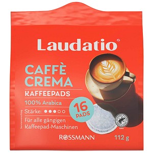 4068134079022 - CAFFÈ CREMA Kaffeepads Arabicabohnen kräftig 16 Pads