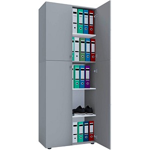 VCM my office Aktenschrank XXL, 914117 grau 4 Fachböden 70,0 x 40,0 x 178,0 cm