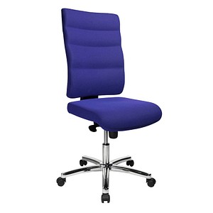 office discount Bürostuhl Unni Med Deluxe Stoff blau, Gestell chrom