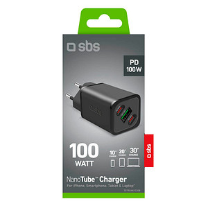 8018417447822 - 3 in 1 GaN Reise-Ladeadapter schwarz 100 Watt Reise-Ladeadapter 8018417447822 sbs 8018417447822 - 3 in 1 GaN Reise-Ladeadapter schwarz 100 Watt Reise-Ladeadapter 8018417447822 sbs