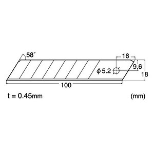 4904011014222 - NT Cutter Ersatzklingen BL1P Klingenbreite 18 mm