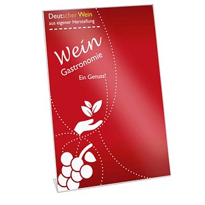 0079916474014 - Tischaufsteller 47401 schräg A4 glasklar für einseitige Präsentation 0079916474014 deflect-o