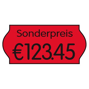 4034031004016 - Preisetiketten ACL32101120M-01 22x12mm leuchtrot permanent 27000 Etiketten 4034031004016 ACL32101120M-01 18 Rolle 4034031004016 - Preisetiketten ACL32101120M-01 22x12mm leuchtrot permanent 27000 Etiketten 4034031004016 ACL32101120M-01 18 Rolle