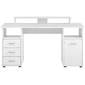 4027181114230 - Schreibtischkombination Niels light 701701 867cm (H) 150cmx70cm (BxT) rechteckig weiß perlweiß 4027181114230 MÖBELPARTNER 4027181114230 - Schreibtischkombination Niels light 701701 867cm (H) 150cmx70cm (BxT) rechteckig weiß perlweiß 4027181114230 MÖBELPARTNER