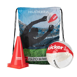 4005998855096 - Fußball-Set KICKER EDITION weißrot 4005998855096 HUDORA