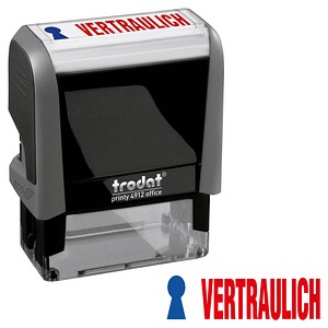 trodat Textstempel "Vertraulich" printy 4912 office selbstfärbend blau, rot