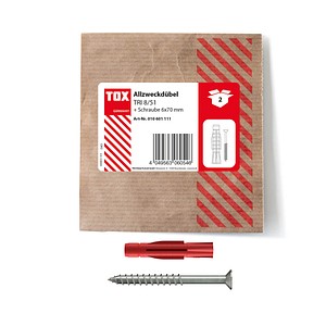 4049563060546 - TRI 851 010601111 Dübel-Schrauben Set Ø 80 mm x 510 mm 4049563060546 2 Stück 4049563060546 - TRI 851 010601111 Dübel-Schrauben Set Ø 80 mm x 510 mm 4049563060546 2 Stück