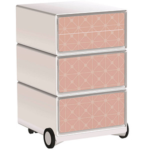 PAPERFLOW easyBox Vintage Rollcontainer weiß, bunt 60939 4 Auszüge 39,0 x 43,6 x 64,2 cm