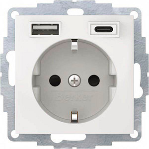 4011334528401 - Berker Steckdose SCHUKO USB A-C 48048989 S1 polarweiß glänzend