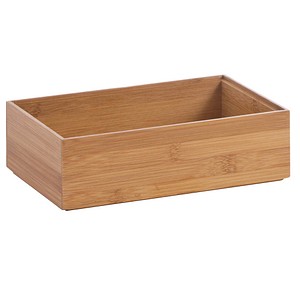 4003368133324 - Bamboo Ordnungsbox stapelbar Ideal zum Aufbewahren und Ordnen von Kleinutensilien in Heim Haushalt und Büro Maße 23 x 15 x 7 cm Bambus