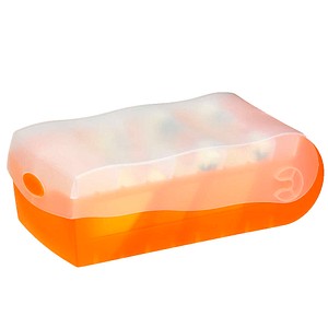4012473997011 - Karteibox Croco A7 quer für 900 Karten orange transluzent  4012473997011 HAN