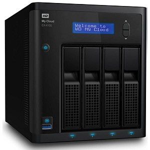 0718037833736 - WD My Cloud™ EX4100 NAS-Server 8 TB 4 Bay bestückt mit WD Red™ Integriertes Display Business Cloud WDBWZE0080KBK-EESN