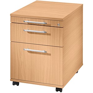 4032062120552 - PRO SIGNA AC20 RE - Rollcontainer Buche Holz mit Hängeregistratur Relinggriff Kunststoff