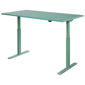 4014296927534 - E-Table elektrisch höhenverstellbarer Schreibtisch mintgrün rechteckig T-Fuß-Gestell grün 1600 x 800 cm 4014296927534 Topstar