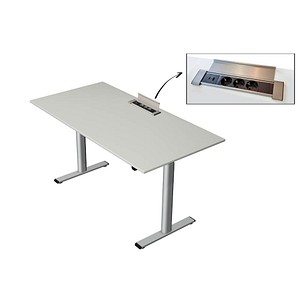 4044917451155 - Schreibtisch Move Base plus 10420611 elektrisch höhenverstellbar 73-123cm (H) 160x80cm (BxT) rechteckig lichtgrau silber 4044917451155 - Schreibtisch Move Base plus 10420611 elektrisch höhenverstellbar 73-123cm (H) 160x80cm (BxT) rechteckig lichtgrau silber