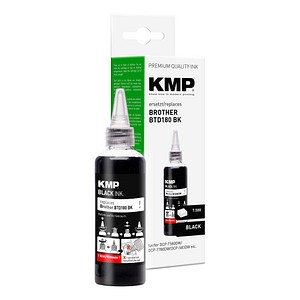 KMP  schwarz Tintenflasche kompatibel zu brother BTD180BK