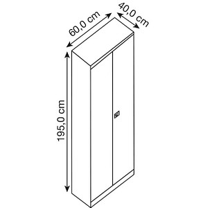5020073797138 - Aktenschrank Universal E782A04B6633 Stahl abschließbar 5 OH 60 x 195 x 40 cm schwarz 5020073797138 Bisley