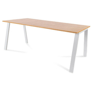8427951005793 - BLANCA BLANCA höhenverstellbarer Schreibtisch eicheweiß rechteckig 4-Fuß-Gestell weiß 1800 x 800 cm 8427951005793 rocada 8427951005793 - BLANCA BLANCA höhenverstellbarer Schreibtisch eicheweiß rechteckig 4-Fuß-Gestell weiß 1800 x 800 cm 8427951005793 rocada