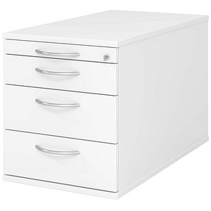 4032062140277 - PRO SIGNA TC30 BM - Rollcontainer Weiß Holz mit 3 Schüben Bogengriff Metall 4032062140277 - PRO SIGNA TC30 BM - Rollcontainer Weiß Holz mit 3 Schüben Bogengriff Metall