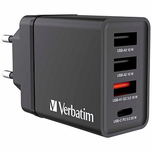 0023942497004 - 49700 Ladegeräte -Universal- USB Wall Charger 30W 1xUSB-C PD 3xUSB-A schwarz 49700 49700 0023942497004