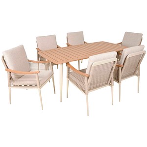 Garden Pleasure Sitzgruppe TULUM beige Metall