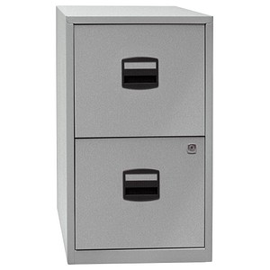 BISLEY Home PFA 2 Hängeregistraturschrank silber 2 Schubladen 41,3 x 40,0 x 67,2 cm